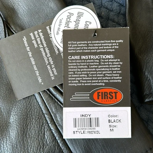 First classic leather jacket NWT - Picture 13 of 14